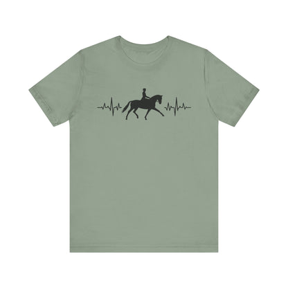 Equestrian Heartbeat T-Shirt – Couture Unisex Riding Tee, Soft Everyday Equestrian Gift