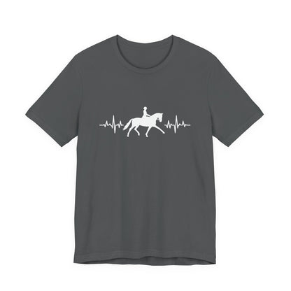 Equestrian Heartbeat T-Shirt – Couture Unisex Riding Tee, Soft Everyday Equestrian Gift