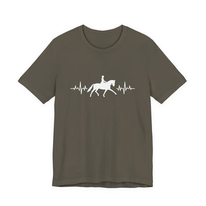 Equestrian Heartbeat T-Shirt – Couture Unisex Riding Tee, Soft Everyday Equestrian Gift