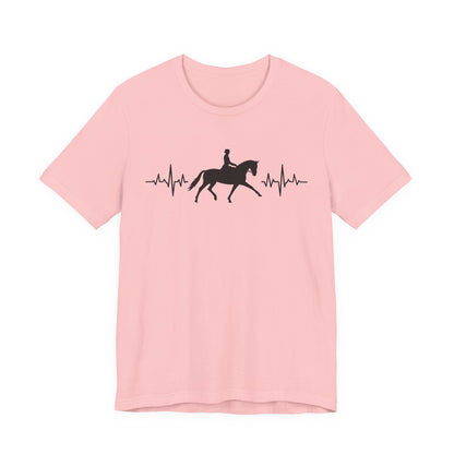 Equestrian Heartbeat T-Shirt – Couture Unisex Riding Tee, Soft Everyday Equestrian Gift