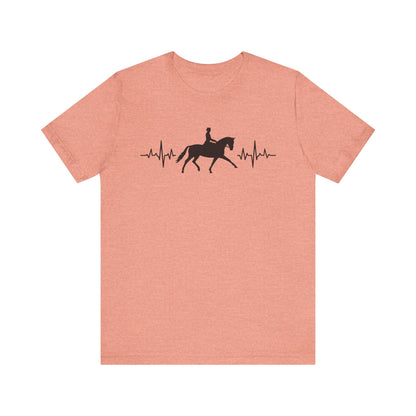 Equestrian Heartbeat T-Shirt – Couture Unisex Riding Tee, Soft Everyday Equestrian Gift