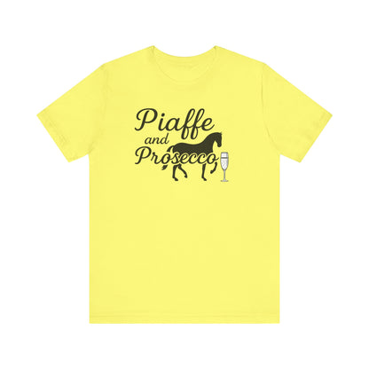 Piaffe and Prosecco Tee, Fun Equestrian Shirt, Horse Lover Gift, Wine Lover T-Shirt, Casual Horse Riding Top, Perfect for Events