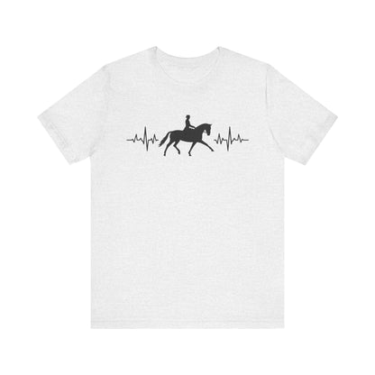 Equestrian Heartbeat T-Shirt – Couture Unisex Riding Tee, Soft Everyday Equestrian Gift