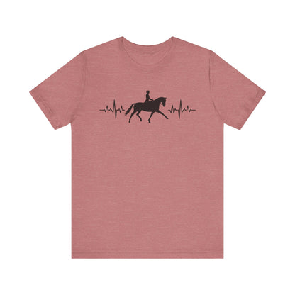 Equestrian Heartbeat T-Shirt – Couture Unisex Riding Tee, Soft Everyday Equestrian Gift