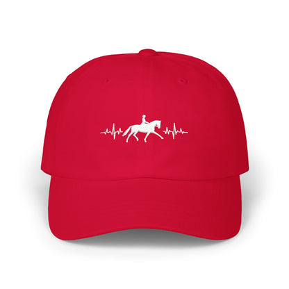 Equestrian Heartbeat Dad Cap – Couture Unisex Horse Lover Hat, Dressage Lifestyle Accessory