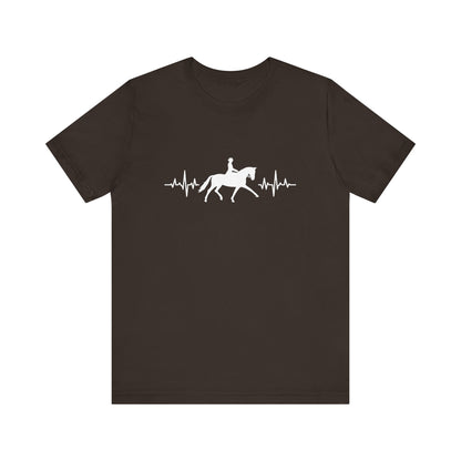 Equestrian Heartbeat T-Shirt – Couture Unisex Riding Tee, Soft Everyday Equestrian Gift