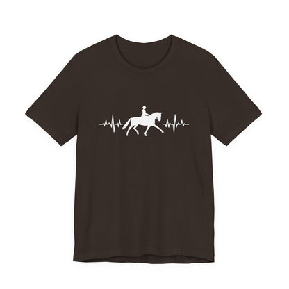 Equestrian Heartbeat T-Shirt – Couture Unisex Riding Tee, Soft Everyday Equestrian Gift
