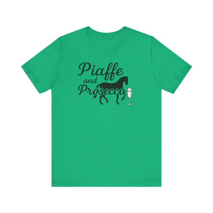 Piaffe and Prosecco Tee, Fun Equestrian Shirt, Horse Lover Gift, Wine Lover T-Shirt, Casual Horse Riding Top, Perfect for Events