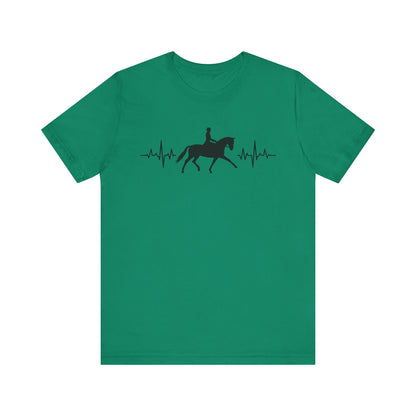 Equestrian Heartbeat T-Shirt – Couture Unisex Riding Tee, Soft Everyday Equestrian Gift