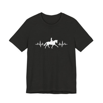 Equestrian Heartbeat T-Shirt – Couture Unisex Riding Tee, Soft Everyday Equestrian Gift