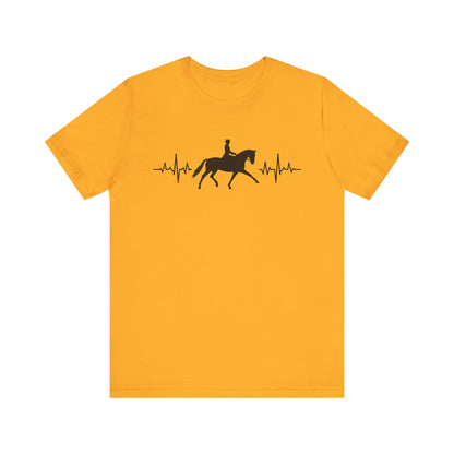 Equestrian Heartbeat T-Shirt – Couture Unisex Riding Tee, Soft Everyday Equestrian Gift