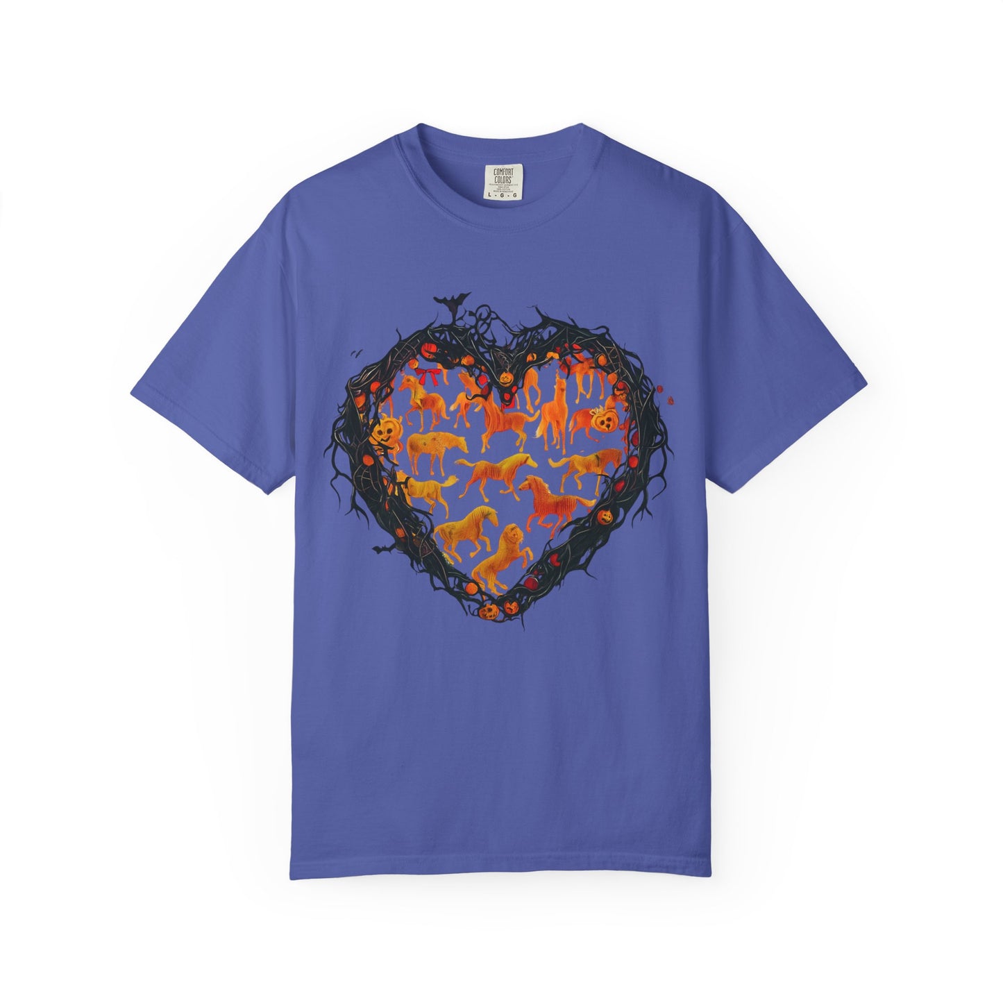Halloween Horse Heart T-Shirt – Autumn Equestrian Style
