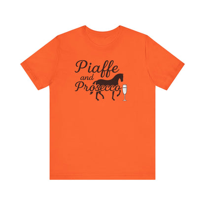 Piaffe and Prosecco Tee, Fun Equestrian Shirt, Horse Lover Gift, Wine Lover T-Shirt, Casual Horse Riding Top, Perfect for Events