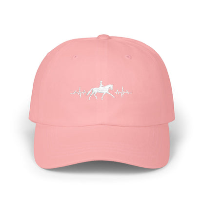 Equestrian Heartbeat Dad Cap – Couture Unisex Horse Lover Hat, Dressage Lifestyle Accessory