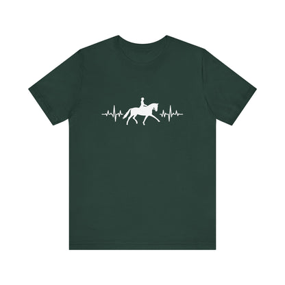 Equestrian Heartbeat T-Shirt – Couture Unisex Riding Tee, Soft Everyday Equestrian Gift