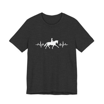 Equestrian Heartbeat T-Shirt – Couture Unisex Riding Tee, Soft Everyday Equestrian Gift