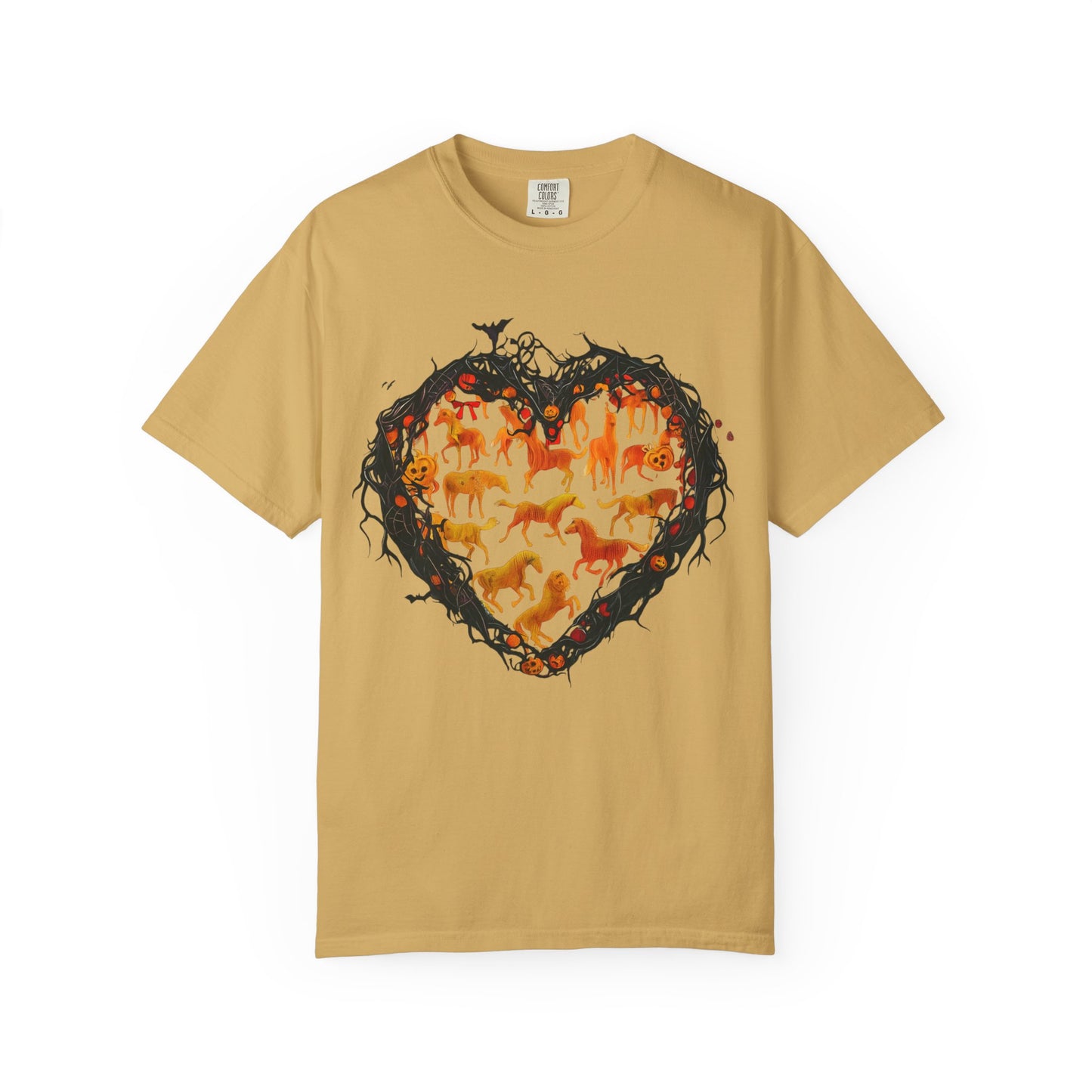 Halloween Horse Heart T-Shirt – Autumn Equestrian Style