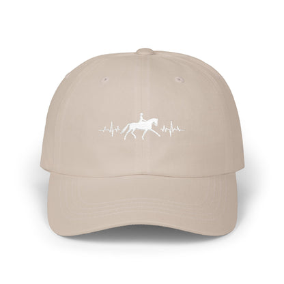 Equestrian Heartbeat Dad Cap – Couture Unisex Horse Lover Hat, Dressage Lifestyle Accessory