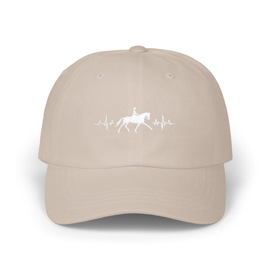 Equestrian Heartbeat Dad Cap – Couture Unisex Horse Lover Hat, Dressage Lifestyle Accessory