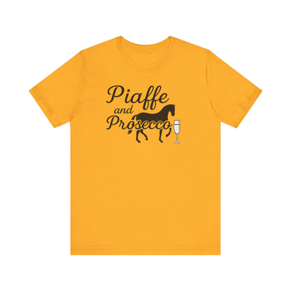 Piaffe and Prosecco Tee, Fun Equestrian Shirt, Horse Lover Gift, Wine Lover T-Shirt, Casual Horse Riding Top, Perfect for Events