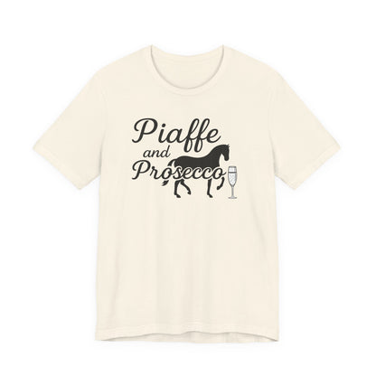 Piaffe and Prosecco Tee, Fun Equestrian Shirt, Horse Lover Gift, Wine Lover T-Shirt, Casual Horse Riding Top, Perfect for Events