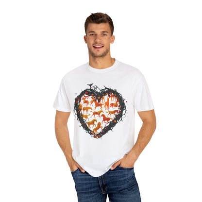 Halloween Horse Heart T-Shirt – Autumn Equestrian Style