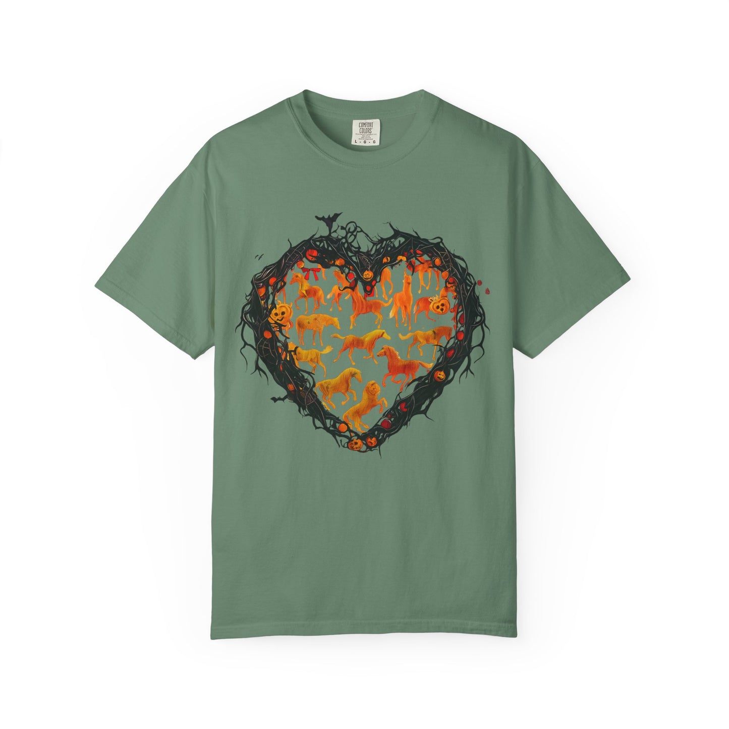 Halloween Horse Heart T-Shirt – Autumn Equestrian Style