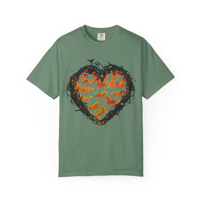 Halloween Horse Heart T-Shirt – Autumn Equestrian Style