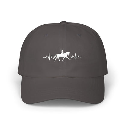 Equestrian Heartbeat Dad Cap – Couture Unisex Horse Lover Hat, Dressage Lifestyle Accessory