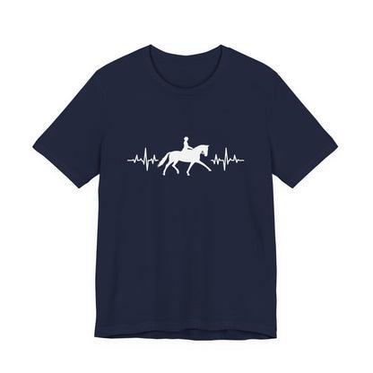 Equestrian Heartbeat T-Shirt – Couture Unisex Riding Tee, Soft Everyday Equestrian Gift