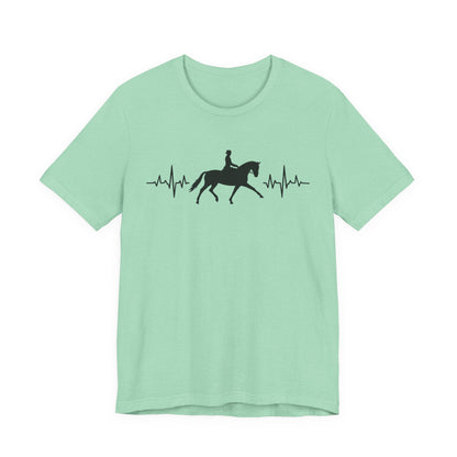 Equestrian Heartbeat T-Shirt – Couture Unisex Riding Tee, Soft Everyday Equestrian Gift