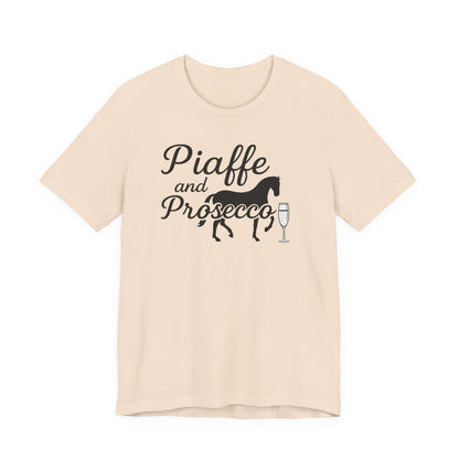 Piaffe and Prosecco Tee, Fun Equestrian Shirt, Horse Lover Gift, Wine Lover T-Shirt, Casual Horse Riding Top, Perfect for Events