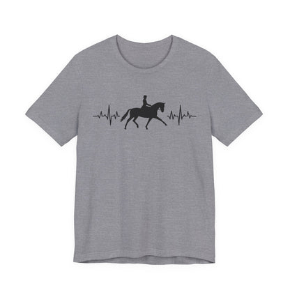 Equestrian Heartbeat T-Shirt – Couture Unisex Riding Tee, Soft Everyday Equestrian Gift