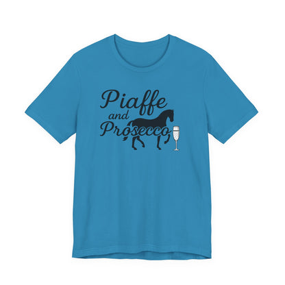 Piaffe and Prosecco Tee, Fun Equestrian Shirt, Horse Lover Gift, Wine Lover T-Shirt, Casual Horse Riding Top, Perfect for Events