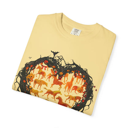 Halloween Horse Heart T-Shirt – Autumn Equestrian Style